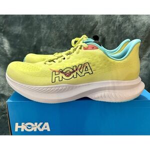 Hoka One One HOKA Mach 6 Yuzu Cielo Yellow Blue Shoes Men's Size 8.5D